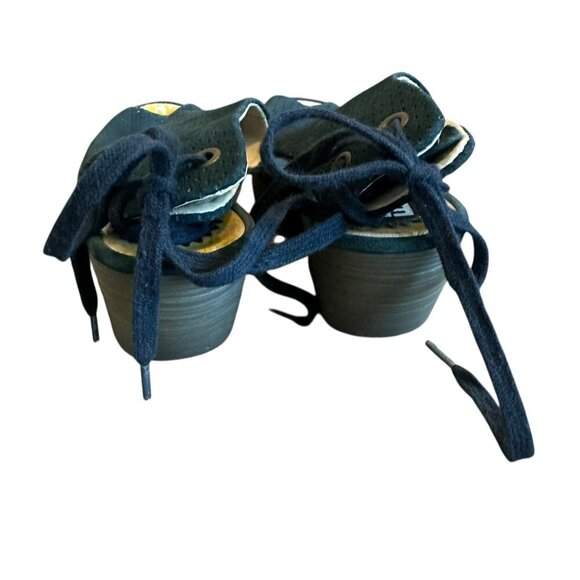 Fly London Peep Toe Lace Up Wedge Sandals Nubuck Suede Size 36 5.5 Women's - Picture 7 of 12